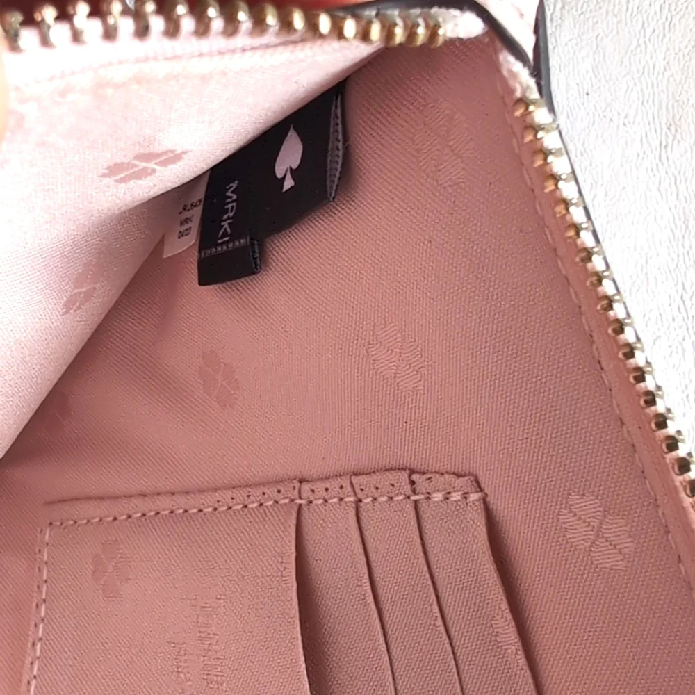 Kate Spade Soft Pink Small Zippered Wristlet Clutch Wallet